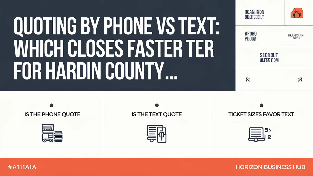 Quoting by Phone vs Text: Which Closes Faster for Hardin County Contractors in 2026