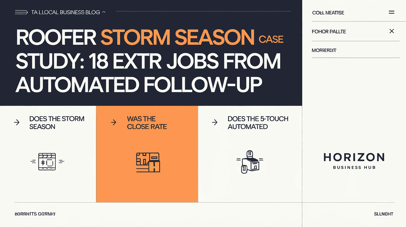 Roofer Storm Season Case Study: 18 Extra Jobs From Automated Follow-Up